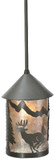 Meyda Custom 108463 Lone Deer Mini 6 Inch Diameter Timeless Bronze Drop Ceiling Light Fixture