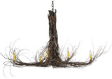 Meyda Custom 110175 Twigs Rustic Six Light Chain Chandelier