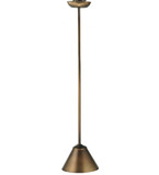 Meyda Custom 110804 Cone 8 Inch Diameter Antique Copper Finish Mini Pendant Lamp