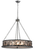 Meyda Custom 111316 Whispering Pines 30 Inch Diameter Rustic Style Pewter Lighting Pendant