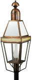Meyda Custom 111483 Square Hancock 22 Inch Wide Antique Copper Post Mount