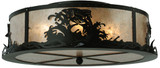 Meyda Custom 113622 Leaping Trout 22 Inch Diameter Flush Mount Ceiling Light - Silver Mica