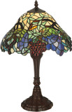 Meyda Lighting 125093 Spiral Grape Tiffany Mahogany Bronze Table Lamp