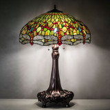 Meyda Lighting 129745 Tiffany Hanginghead Dragonfly Tiffany Mahogany Bronze Table Lamp
