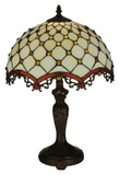 Meyda Lighting 130761 Tiffany 14 Inch Diameter Diamond & Jewel Table Lamp