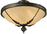 Meyda Custom 132431 Hoja Semi Flush 30 Inch Diameter Traditional Overhead Lighting