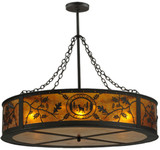 Meyda Custom 137435 Personalized Rustic Oil Rubbed Bronze Drum Pendant Light Fixture