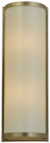 Meyda Custom 139938 Half Cylinder White 16 Inch Tall Contemporary Brushed Nickel Wall Light