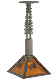 Meyda Custom 141031 Winter Pine Timeless Bronze 26 Inch Tall Rustic Pendant Hanging Light