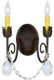 Meyda Custom 141644 Antonia Traditional Crystal Sconce Lighting