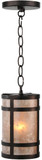 Meyda Custom 142482 Black Dog Traditional Mahogany Bronze Mini Hanging Light