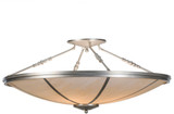 Meyda Custom 143628 Commerce Nickel / Alabaster Acrylic Flush Lighting