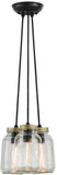 Meyda Custom 145069 Mason Jar Contemporary Multi Hanging Pendant Light