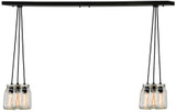 Meyda Custom 145076 Mason Jar Contemporary Multi Hanging Lamp