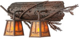 Meyda Custom 147326 Pine Branch Country Rust;Hand Wrought Iron Halogen Wall Lamp