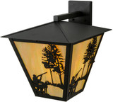 Meyda Custom 147790 Quail Hunter w/ Dog Rustic Light Sconce