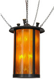 Meyda Custom 148852 Fulton Prime Craftsman Brown Honey Opal Frosted Insid Lighting Pendant