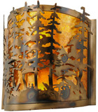 Meyda Custom 149253 Tall Pines Antique Copper Wall Light Sconce