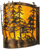 Meyda Custom 150243 Tall Pines Rustic Antique Copper Wall Sconce Light