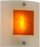 Meyda Custom 151394 Metro Fusion Loon Contemporary Clear / Amber Bas Relief Dragonfly Light Sconce