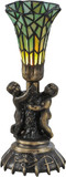 Meyda Lighting 151922 Twin Cherub Tiffany Pond Lily Tiffany Accent Lamp