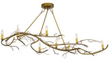 Meyda Custom 152375 Winter Solstice Country Gold Kitchen Island Light Fixture