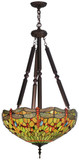 Meyda Lighting 152874 Tiffany Hanginghead Dragonfly Tiffany Mahogany Bronze Pendant Lamp