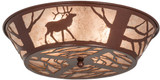 Meyda Custom 15311 Elk on the Loose Rustic Rust / Silver Mica Ceiling Light Fixture