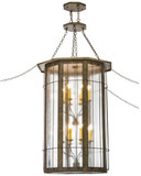 Meyda Custom 153278 West Albany Oil Rubbed Bronze / Clear Seedy Entryway Light Fixture