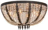 Meyda Custom 154797 Chrisanne Crystal Chestnut Flush Mount Light Fixture