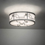 Meyda Custom 15514 Revival Contemporary Flush Mount Ceiling Light Fixture