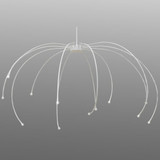 Meyda Custom 156125 American Girl Modern White Powder Coat Halogen Chandelier Light