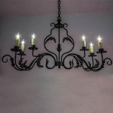 Meyda Custom 157238 Augusta Wrought Iron Lighting Chandelier