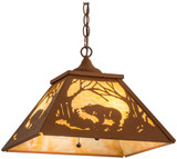 Meyda Custom 159800 Bear at Dawn Country Earth / Ba Ceiling Light Pendant
