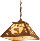 Meyda Custom 159801 Northwoods Leaping Trout Rustic Earth / Ba Ceiling Pendant Light