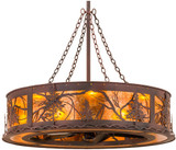 Meyda Custom 161486 Tamarack Rustic Rust / Wrt Iron / Amber Mica Ceiling Fan