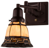 Meyda Custom 161597 Tiffany Mahogany Bronze Swing Arm Light