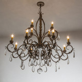 Meyda Custom 164238 New Country French Pompeii Gold Hanging Chandelier