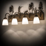 Meyda Custom 165087 Quail Hunter W/Dog Rustic Antique Copper Bathroom Vanity Lighting