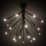 Meyda Custom 165278 Galassia Modern Aluminum Halogen Flush Mount Ceiling Light Fixture