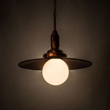 Meyda Custom 166792 Schotel Contemporary Tapered Cone Transparent Copper Hanging Lamp