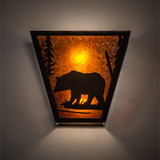 Meyda Custom 169334 Bear Creek Rustic Timeless Bronze Wall Sconce Lighting
