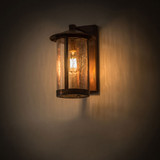 Meyda Custom 171561 Fulton Seedy Glass Vintage Copper Outdoor Wall Lighting Sconce