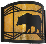 Meyda Custom 17457 Lone Bear Country Wall Light Sconce