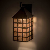 Meyda Custom 174790 Clavos Classic Rust / Silver Mica Outdoor Sconce Lighting