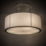 Meyda Custom 175109 Cilindro Contemporary Nickel Drum Drop Ceiling Light Fixture