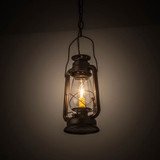 Meyda Custom 178541 Miner's Lantern Traditional Mahogany Bronze Mini Pendant Lamp