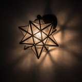 Meyda Lighting 180419 Moravian Star Contemporary Clear Ripple Outdoor Lighting Sconce