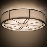 Meyda Custom 181898 Cilindro Milwaukee Nickel Flush Mount Ceiling Light Fixture