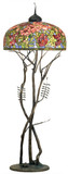 Meyda Lighting 182892 Tiffany Oriental Poppy Tiffany Bronze Light Floor Lamp